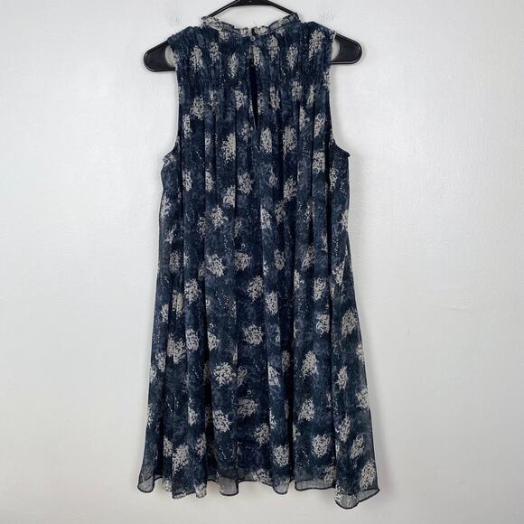 Joie Limited Edition Navy Floral Baltic Print Swing Dress Summer Chic Medium - Picture 6 of 10